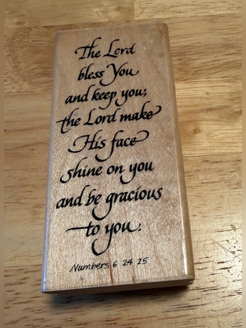 Stampendous Wood Mounted Rubber Stamper with Bible Verse